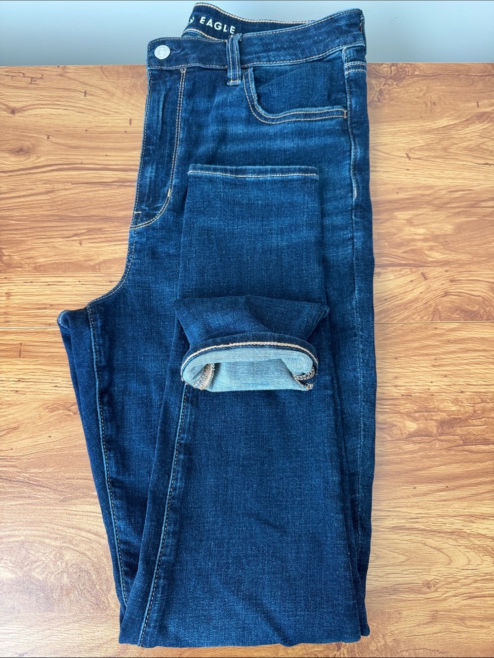 American Eagle Outfitters Dark Blue Women's Super High Rise Jegging